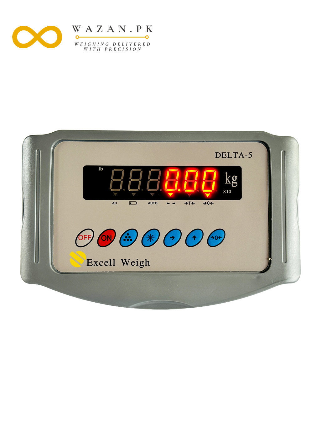 Delta 5 Excell Weigh Weighing Indicator Plastic body housing LED Display High resolution display mode A/D resolution: 1000000